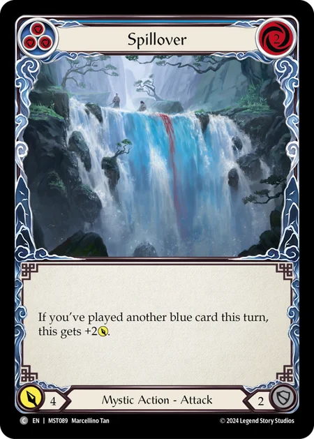 (089/237) Flesh & Blood TCG Part the Mistveil Single: Spillover (Rainbow Foil)  Common