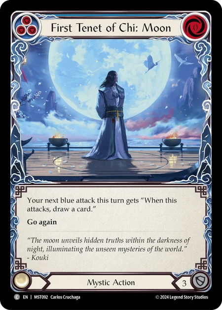(092/237) Flesh & Blood TCG Part the Mistveil Single: First Tenet of Chi: Moon (Regular)  Common