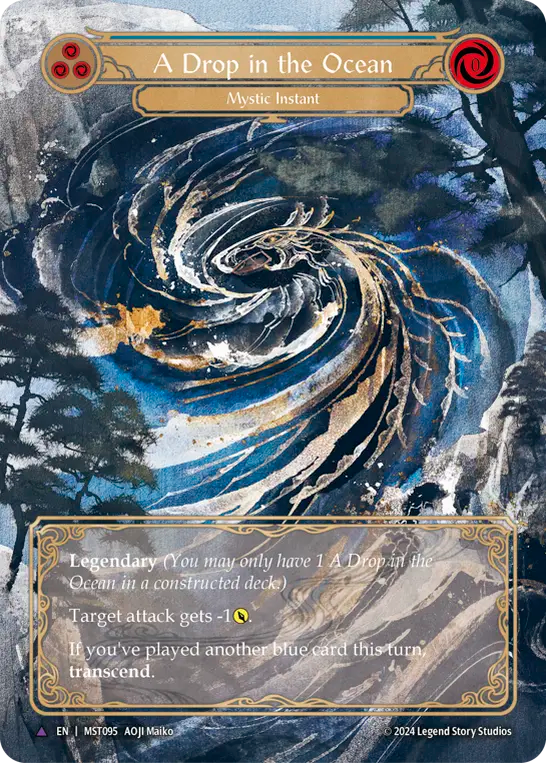 (095/237) Flesh & Blood TCG Part the Mistveil Single: A Drop in the Ocean // Inner Chi (Marvel)  Marvel