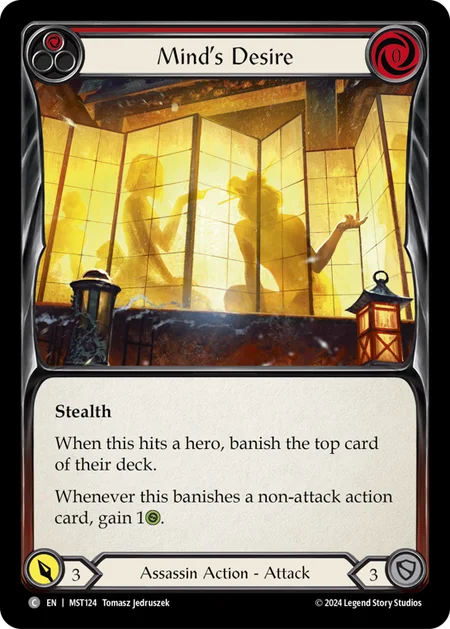 (124/237) Flesh & Blood TCG Part the Mistveil Single: Mind's Desire (Red) (Regular)  Common