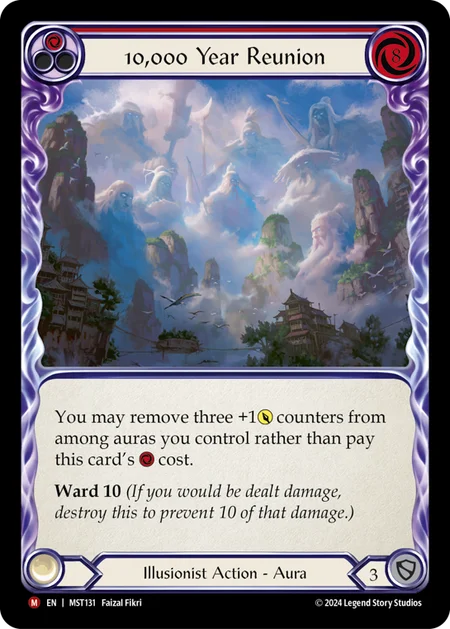 (131/237) Flesh & Blood TCG Part the Mistveil Single: 10,000 Year Reunion (Rainbow Foil)  Majestic