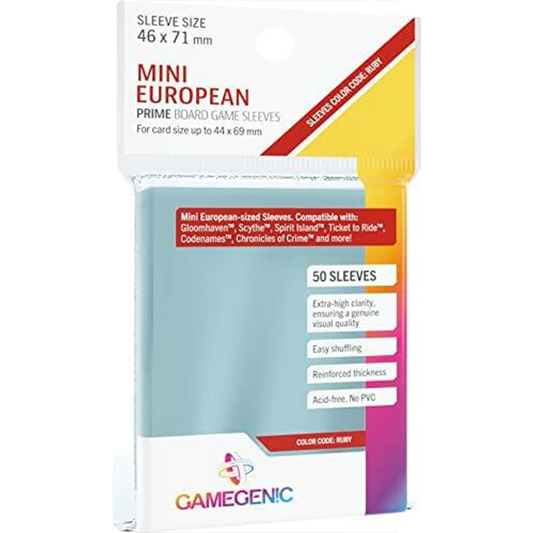 GameGenic PRIME Mini European- Sized Sleeves: 46 x 71 mm (50)