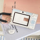 Photocard Holder: Camera Shape With Spring Lanyard & Charm: Blue