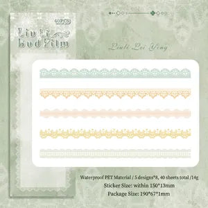 Vintage Lace Stickers: Glazed Lace Shadow