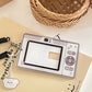Photocard Holder: Camera Shape With Spring Lanyard & Charm: Grey