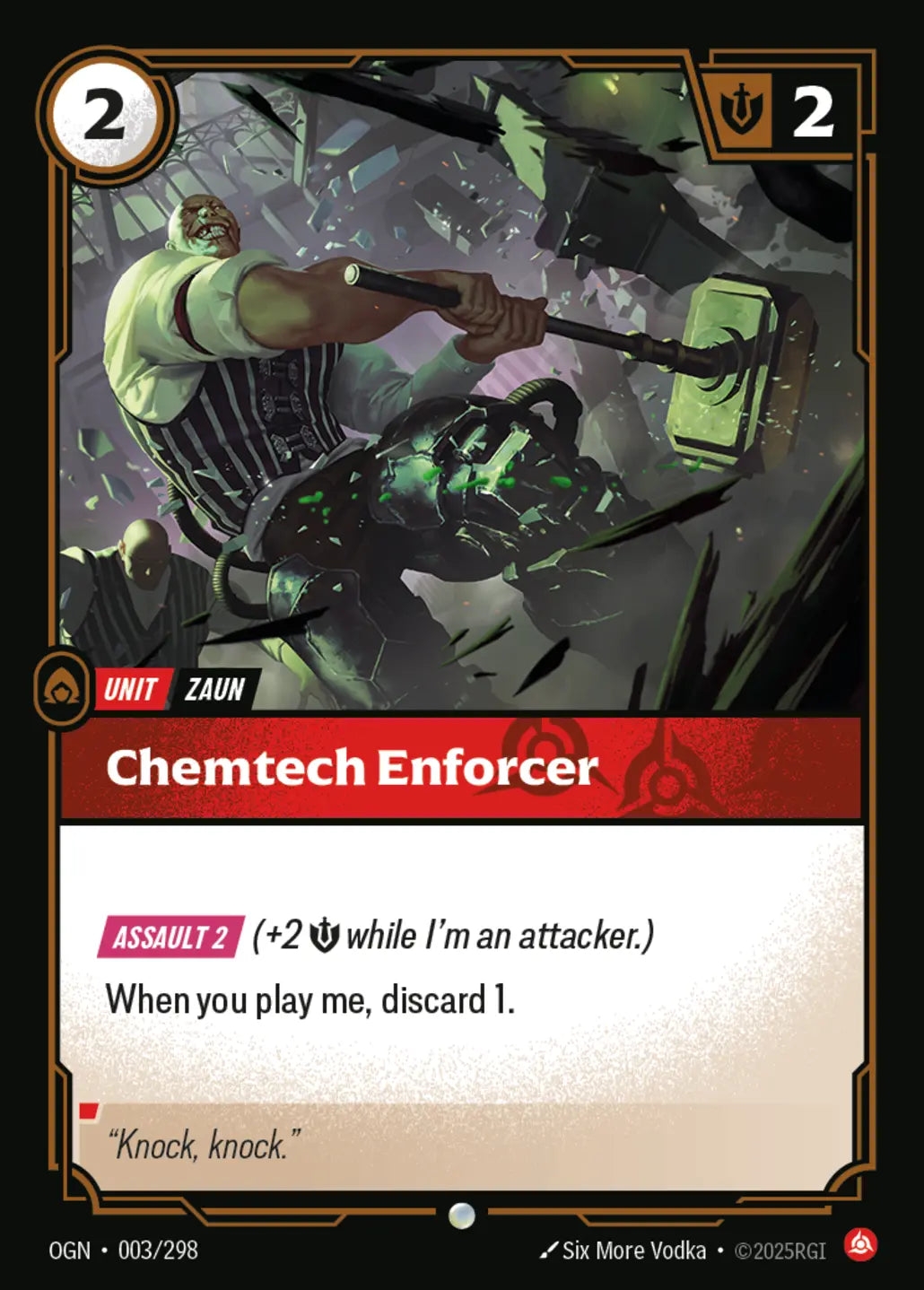 (003/298) Riftbound TCG Origins Single: Chemtech Enforcer  Common