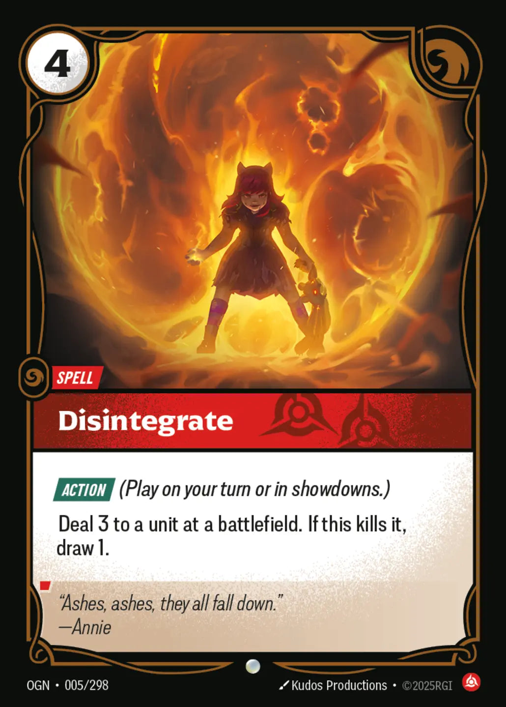 (005/298) Riftbound TCG Origins Single: Disintegrate  Common