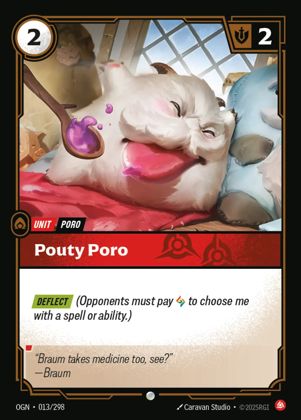 (013/298) Riftbound TCG Origins Single: Pouty Poro Holo Common