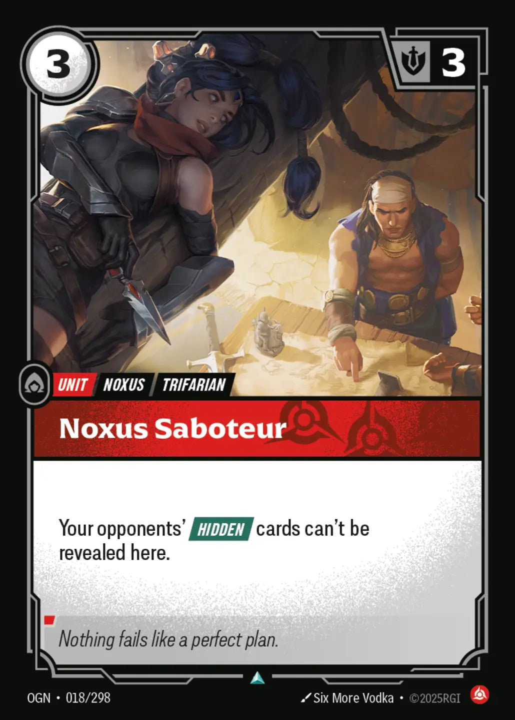 (018/298) Riftbound TCG Origins Single: Noxus Saboteur Holo Uncommon