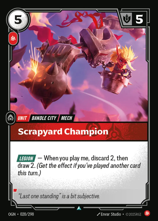 (020/298) Riftbound TCG Origins Single: Scrapyard Champion Holo Uncommon