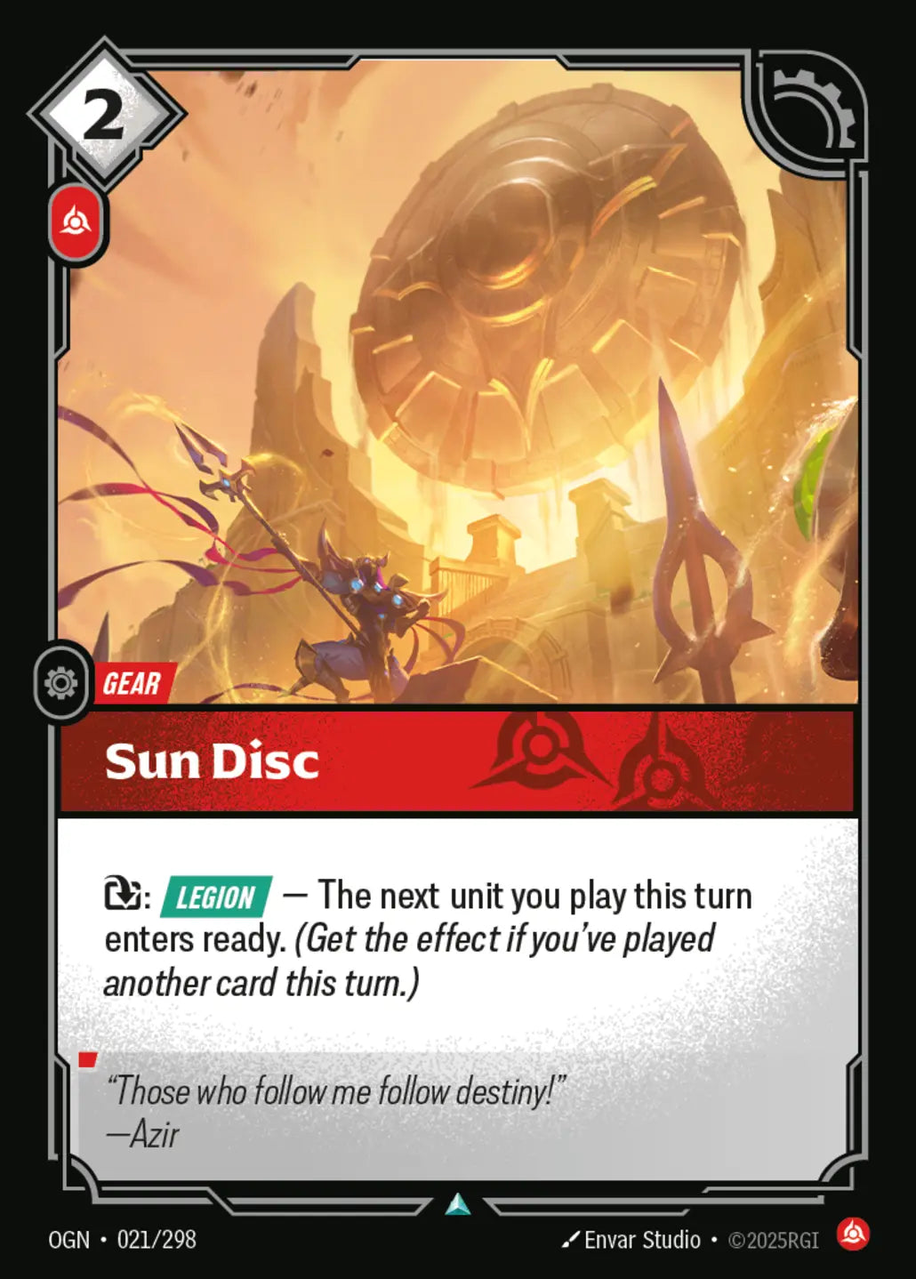 (021/298) Riftbound TCG Origins Single: Sun Disc  Uncommon