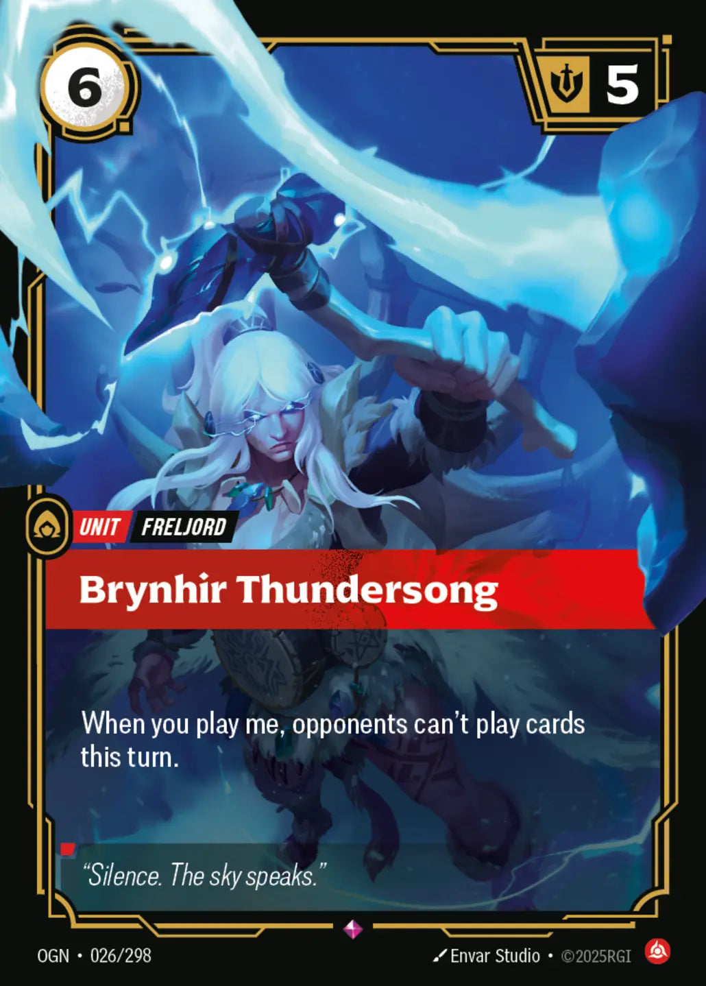 (026/298) Riftbound TCG Origins Single: Brynhir Thundersong Holo Rare