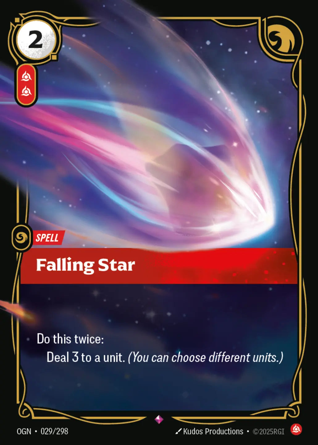 (029/298) Riftbound TCG Origins Single: Falling Star Holo Rare
