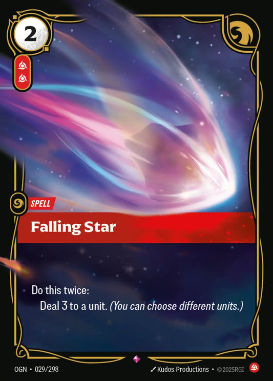 (029/298) Riftbound TCG Origins Single: Falling Star Holo Rare