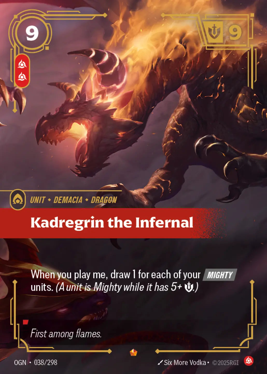 (038/298) Riftbound TCG Origins Single: Kadregrin the Infernal Holo Epic