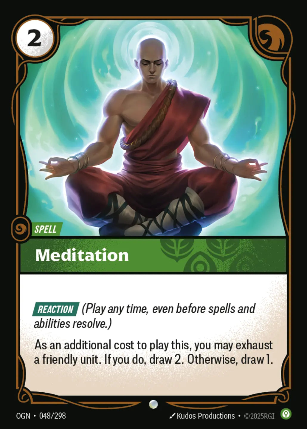 (048/298) Riftbound TCG Origins Single: Meditation  Common
