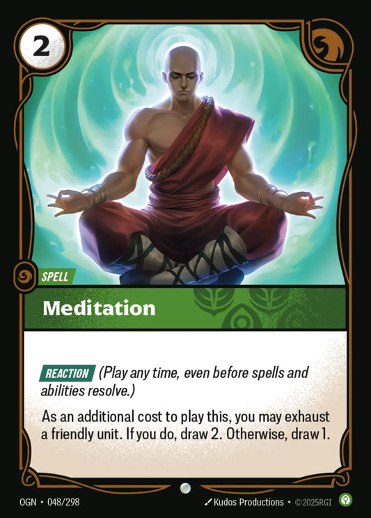 (048/298) Riftbound TCG Origins Single: Meditation Holo Common