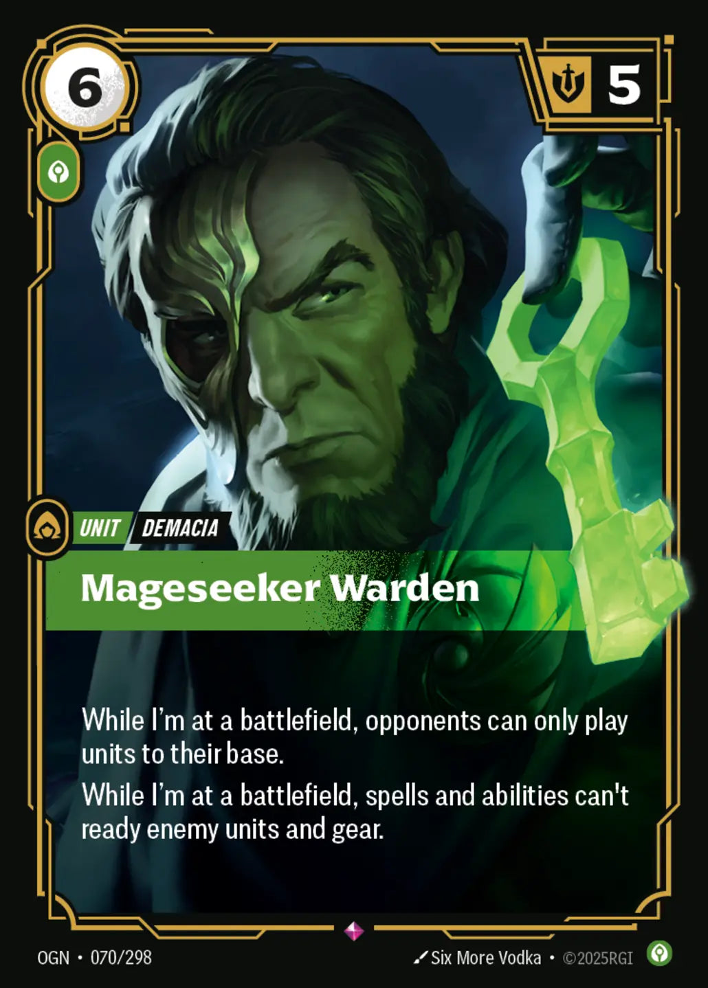 (070/298) Riftbound TCG Origins Single: Mageseeker Warden Holo Rare
