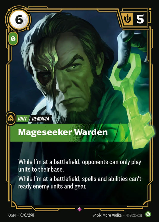(070/298) Riftbound TCG Origins Single: Mageseeker Warden Holo Rare