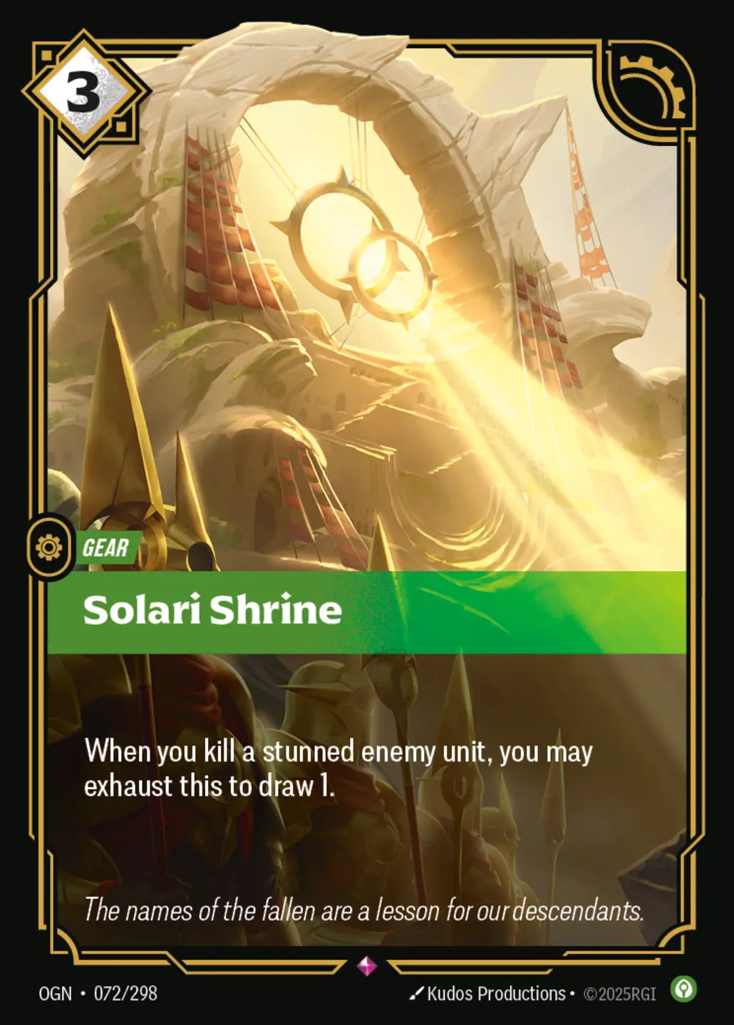 (072/298) Riftbound TCG Origins Single: Solari Shrine Holo Rare