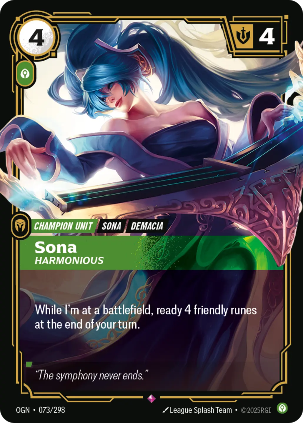 (073/298) Riftbound TCG Origins Single: Sona, Harmonious Holo Rare