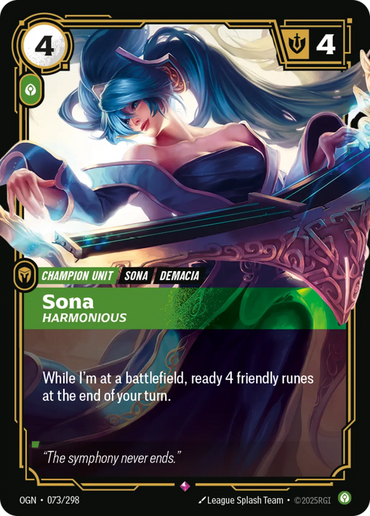 (073/298) Riftbound TCG Origins Single: Sona, Harmonious Holo Rare