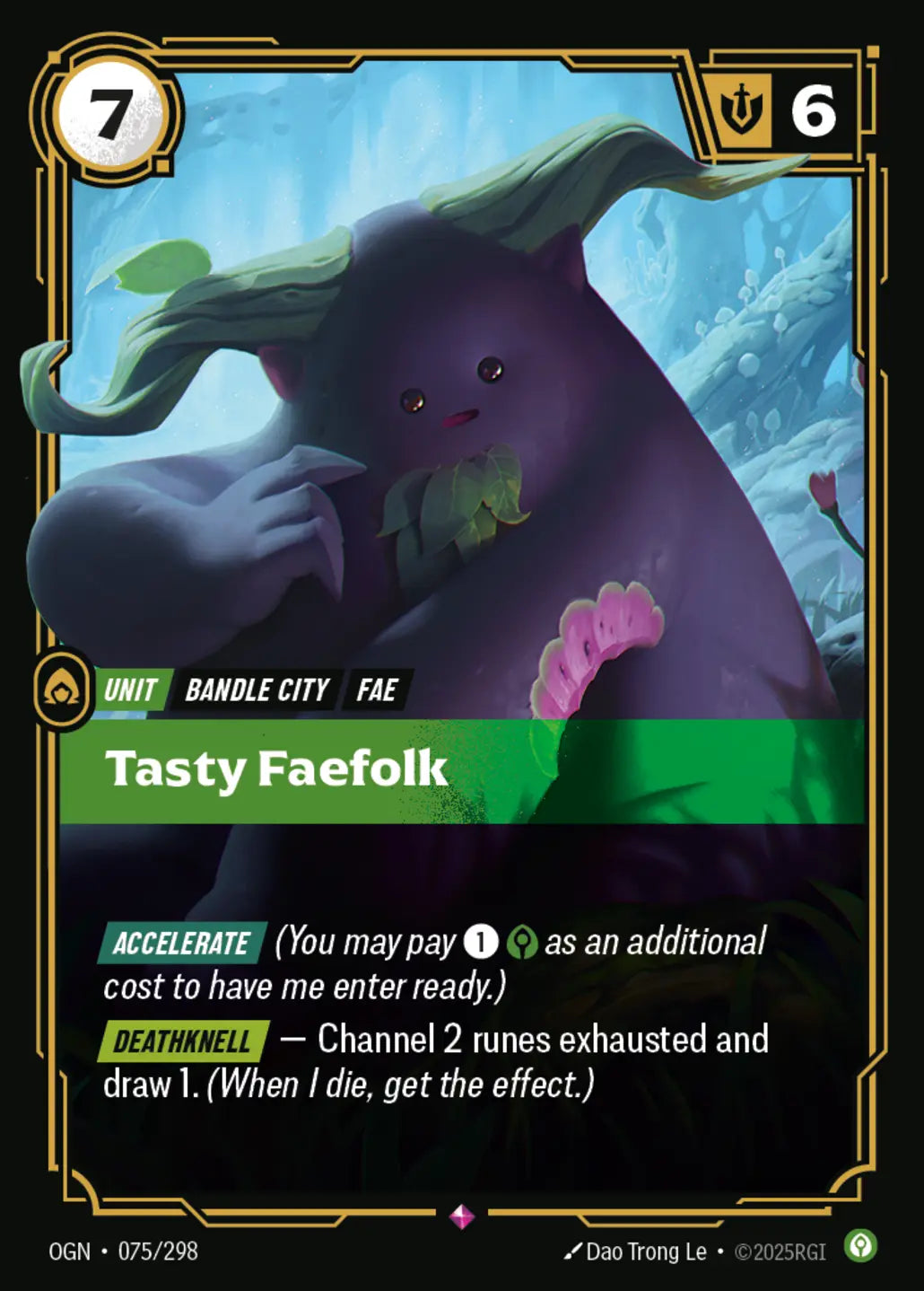 (075/298) Riftbound TCG Origins Single: Tasty Faefolk Holo Rare