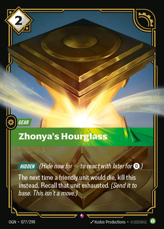 (077/298) Riftbound TCG Origins Single: Zhonya's Hourglass Holo Rare