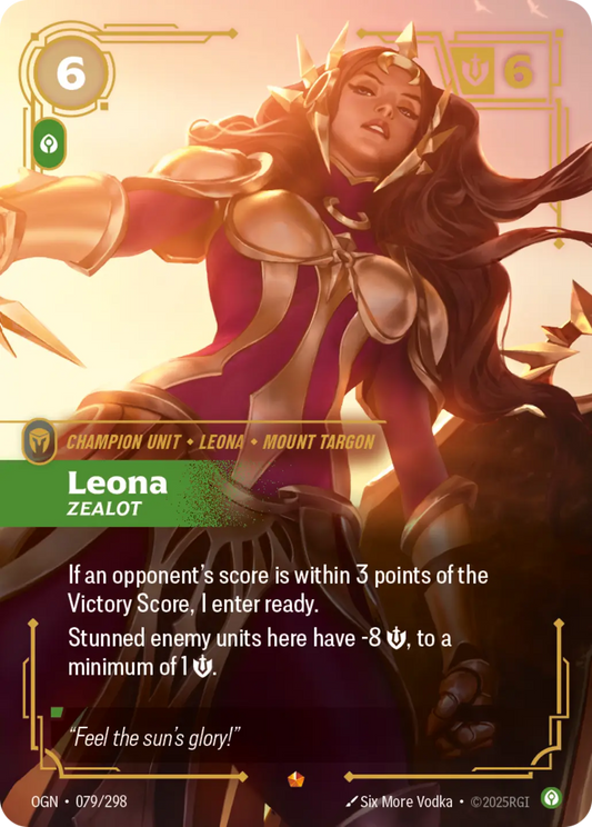 (079/298) Riftbound TCG Origins Single: Leona, Zealot (V.1 - Epic) Holo Epic