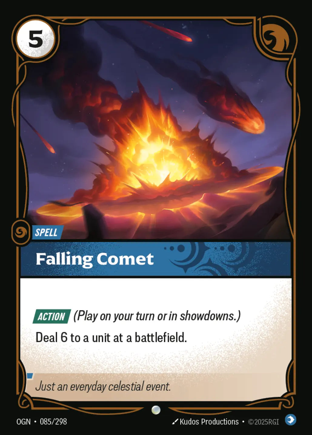 (085/298) Riftbound TCG Origins Single: Falling Comet  Common