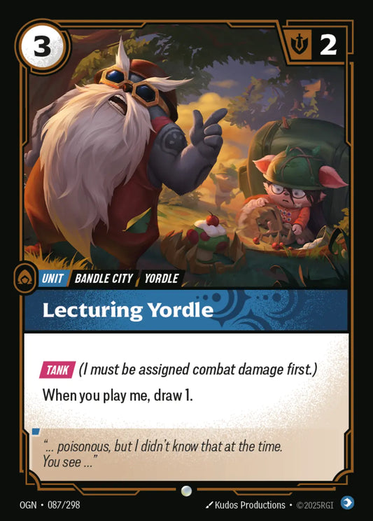 (087/298) Riftbound TCG Origins Single: Lecturing Yordle  Common