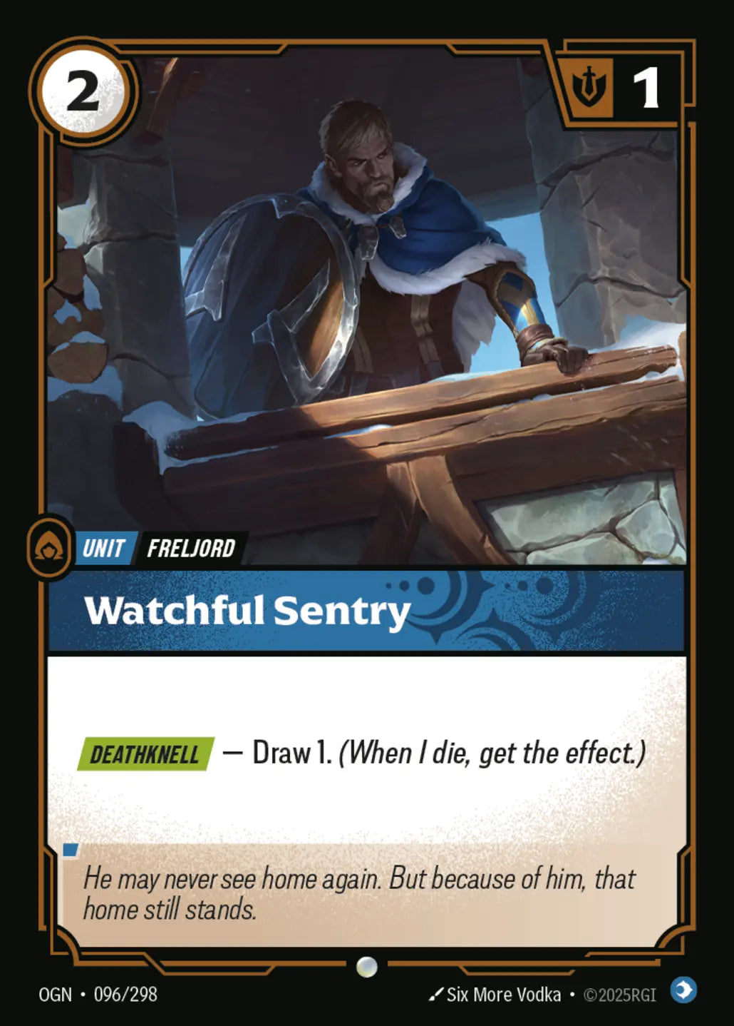 (096/298) Riftbound TCG Origins Single: Watchful Sentry Holo Common