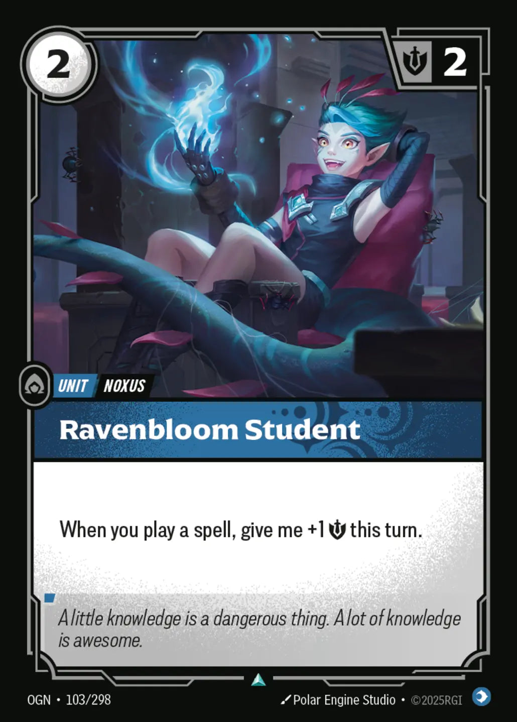 (103/298) Riftbound TCG Origins Single: Ravenbloom Student  Uncommon