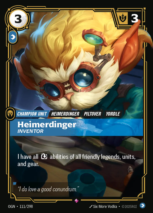 (111/298) Riftbound TCG Origins Single: Heimerdinger, Inventor Holo Rare