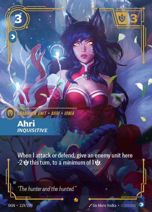 (119/298) Riftbound TCG Origins Single: Ahri, Inquisitive (V.1 - Epic) Holo Epic