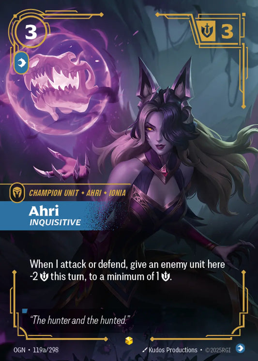 (119a/298) Riftbound TCG Origins Single: Ahri, Inquisitive (V.2 - Showcase) Holo Showcase