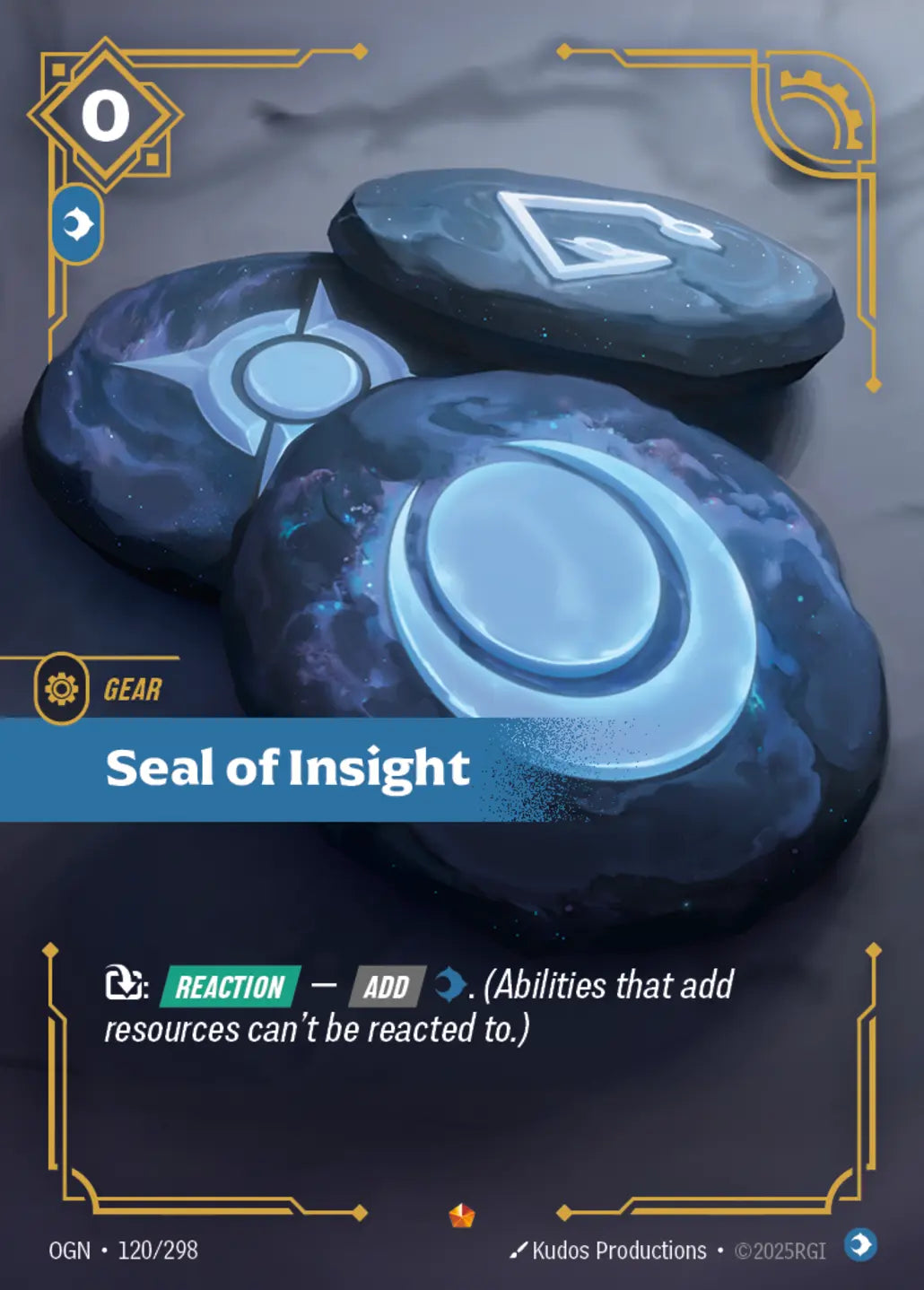 (120/298) Riftbound TCG Origins Single: Seal of Insight Holo Epic