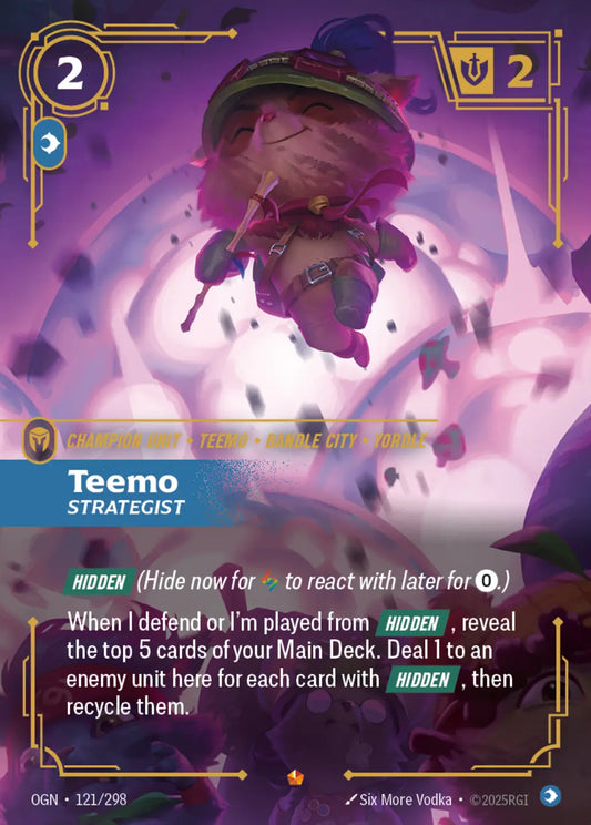 (121/298) Riftbound TCG Origins Single: Teemo, Strategist (V.1 - Epic) Holo Epic