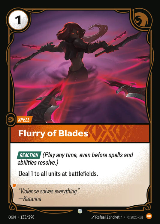 (133/298) Riftbound TCG Origins Single: Flurry of Blades  Common