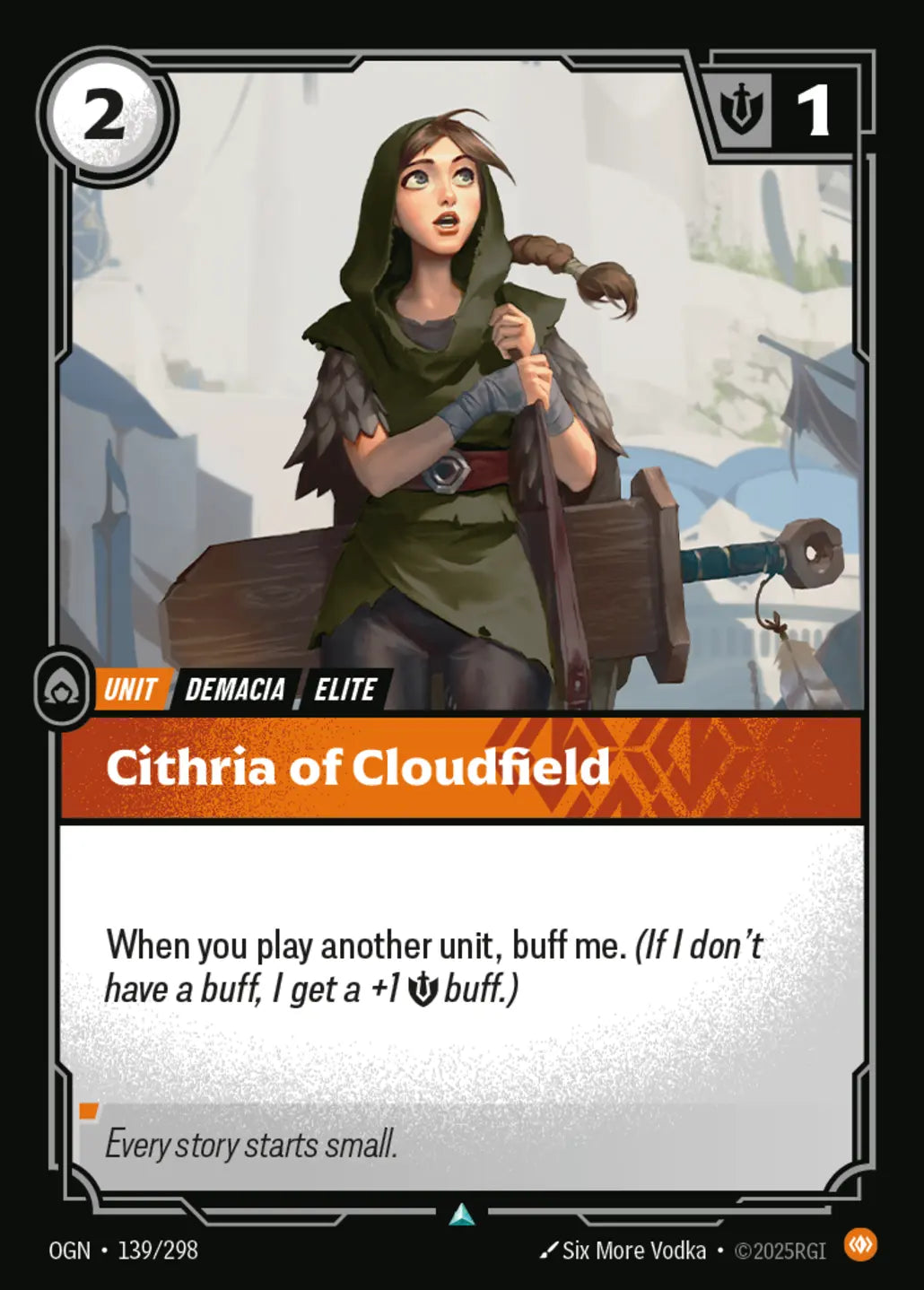 (139/298) Riftbound TCG Origins Single: Cithria of Cloudfield Holo Uncommon