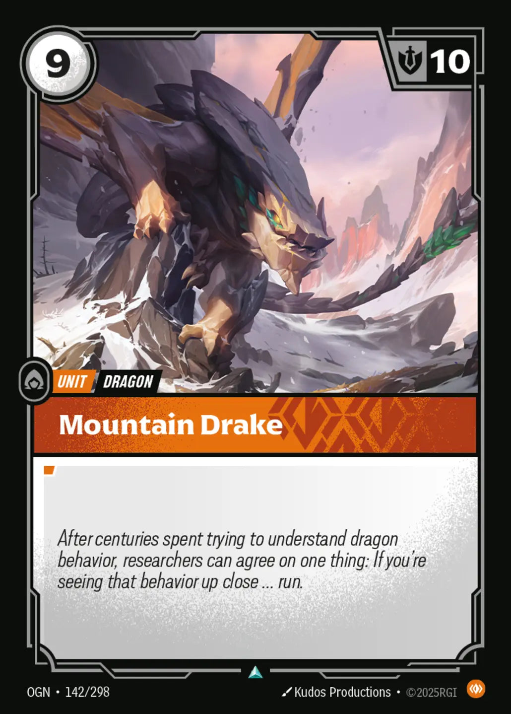 (142/298) Riftbound TCG Origins Single: Mountain Drake Holo Uncommon