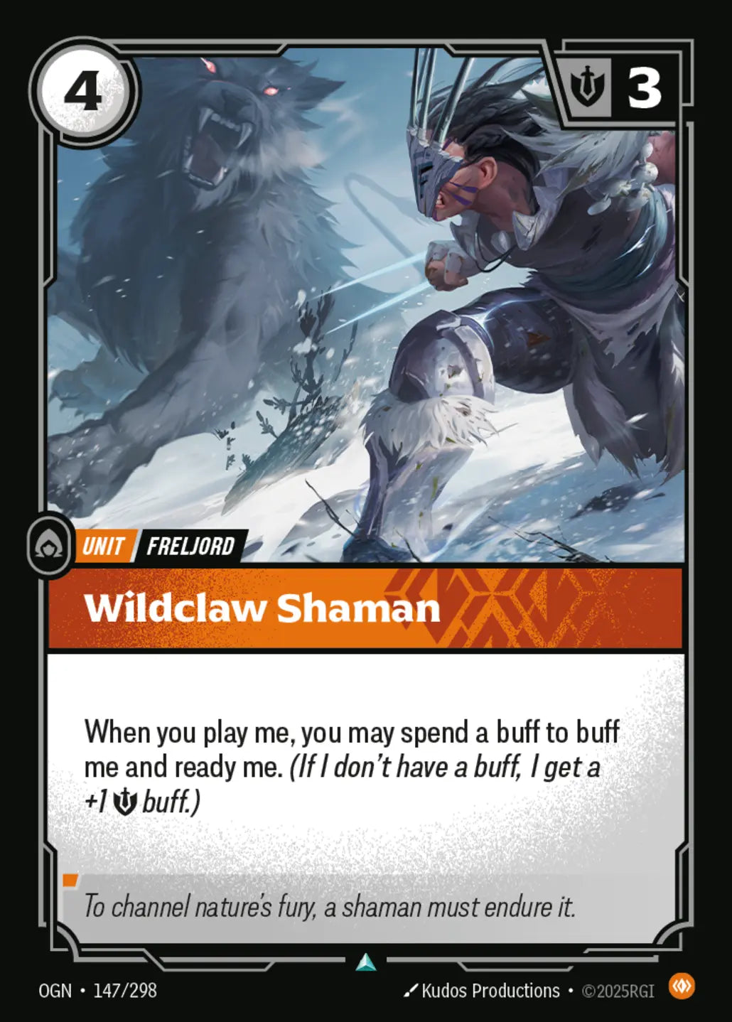 (147/298) Riftbound TCG Origins Single: Wildclaw Shaman  Uncommon
