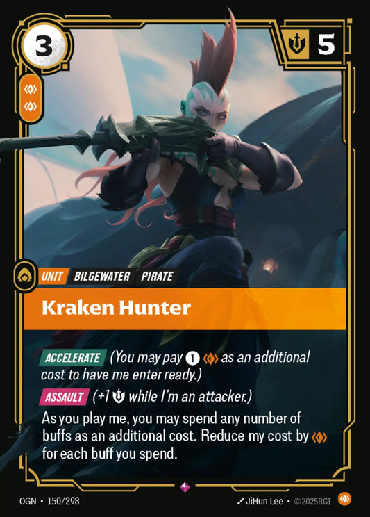 (150/298) Riftbound TCG Origins Single: Kraken Hunter Holo Rare