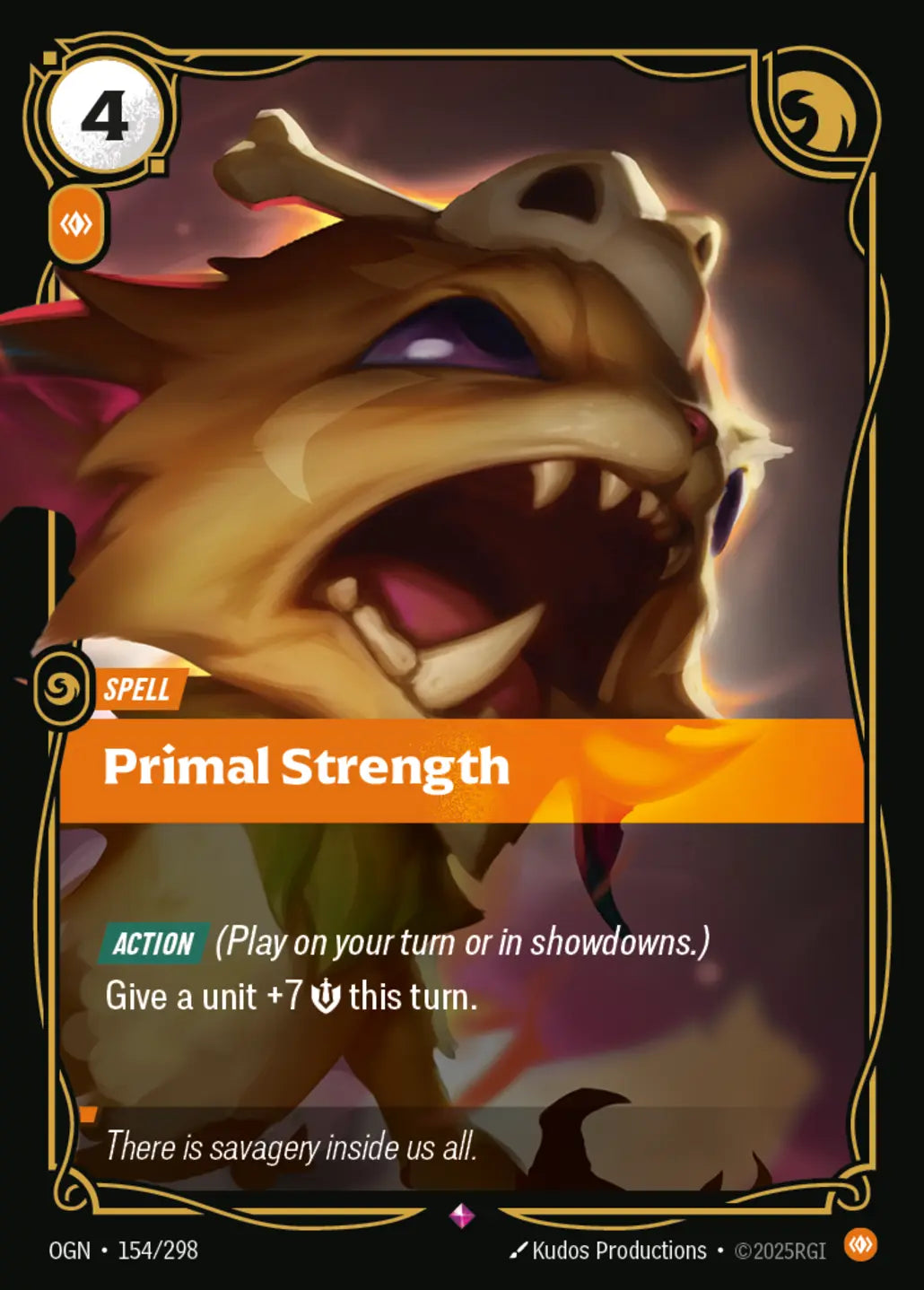 (154/298) Riftbound TCG Origins Single: Primal Strength Holo Rare