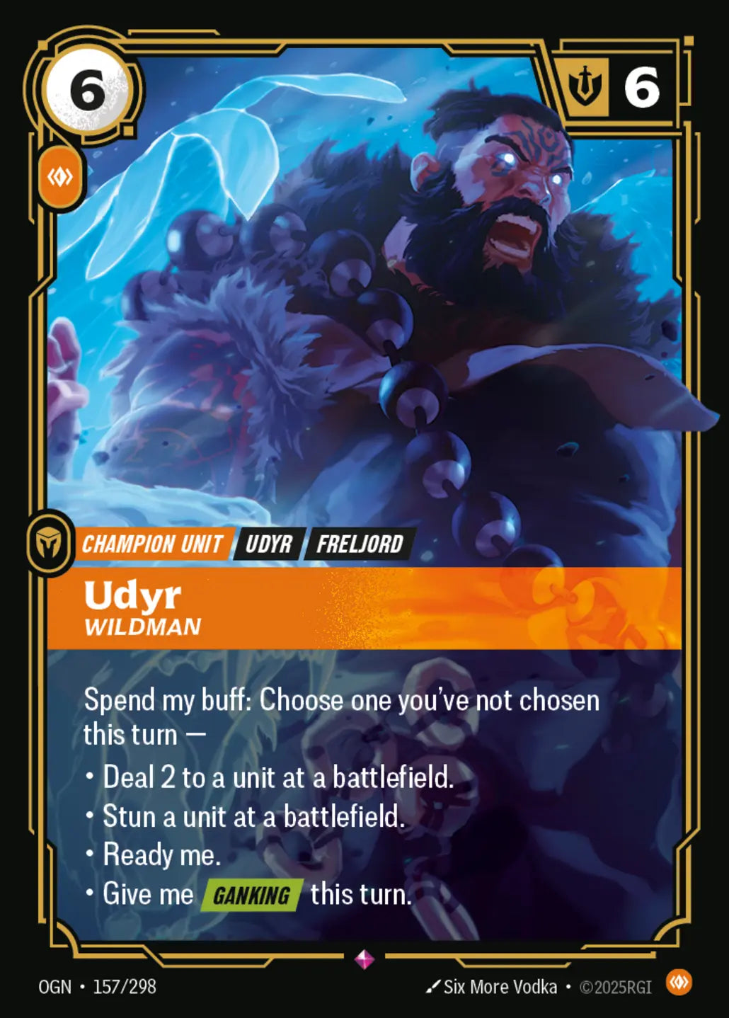(157/298) Riftbound TCG Origins Single: Udyr, Wildman Holo Rare