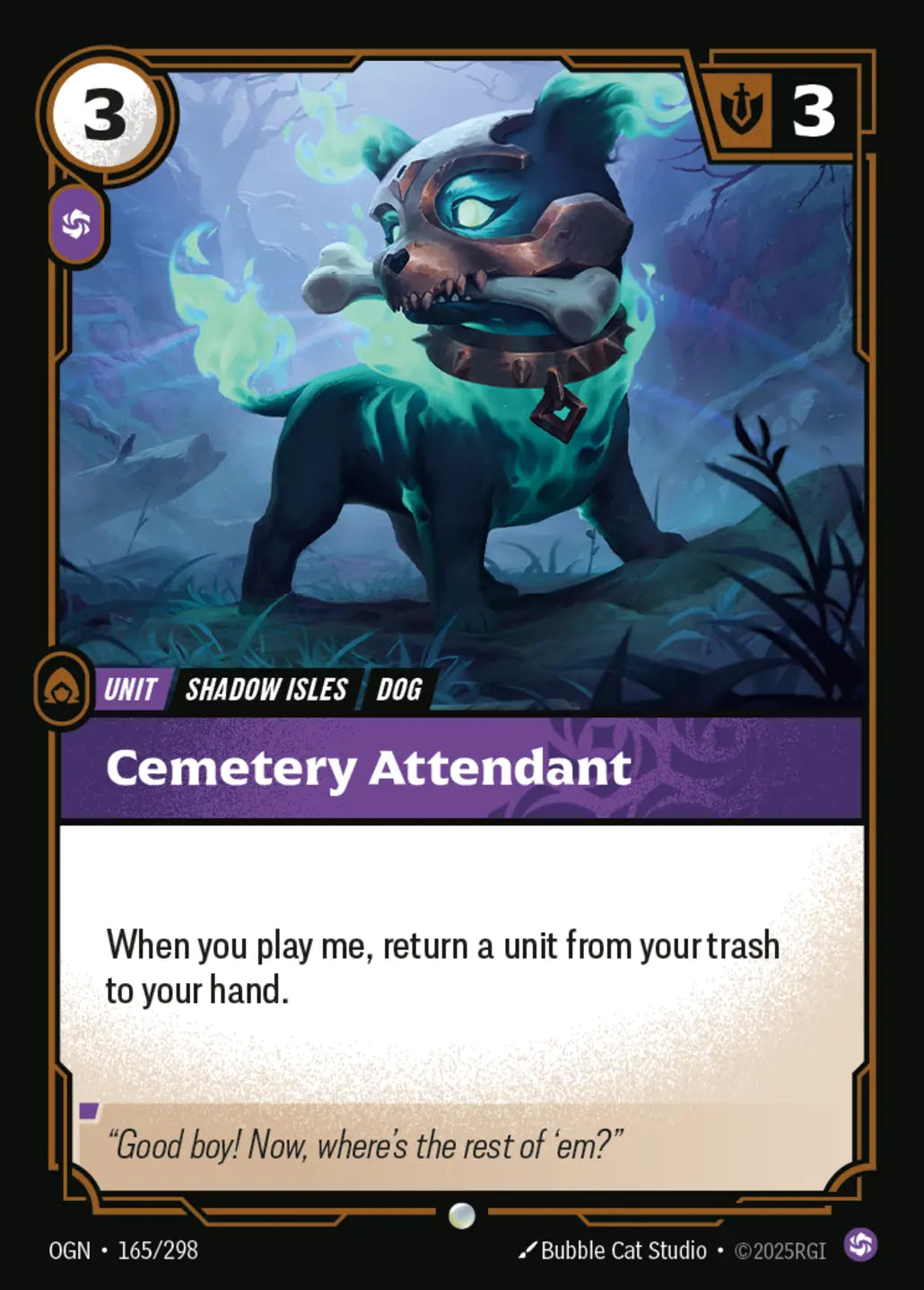 (165/298) Riftbound TCG Origins Single: Cemetery Attendant  Common