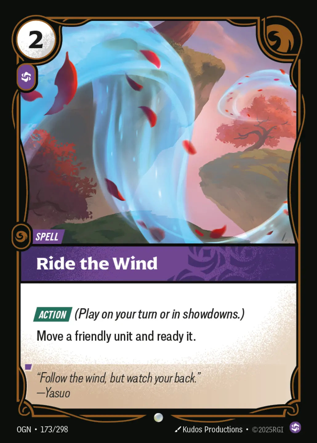 (173/298) Riftbound TCG Origins Single: Ride the Wind Holo Common