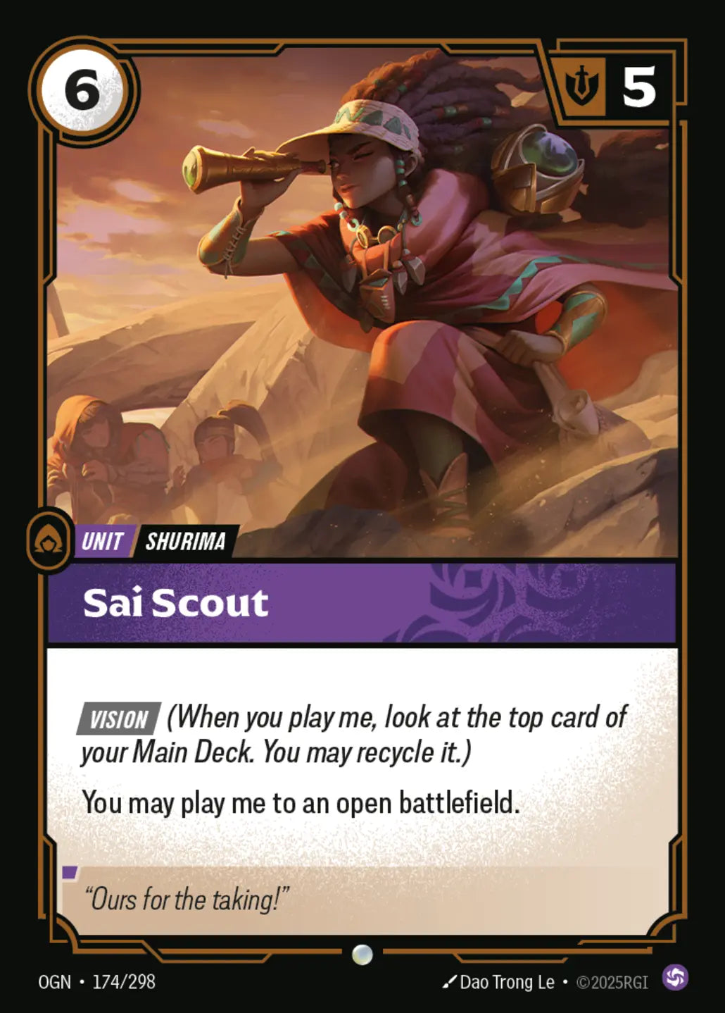 (174/298) Riftbound TCG Origins Single: Sai Scout Holo Common