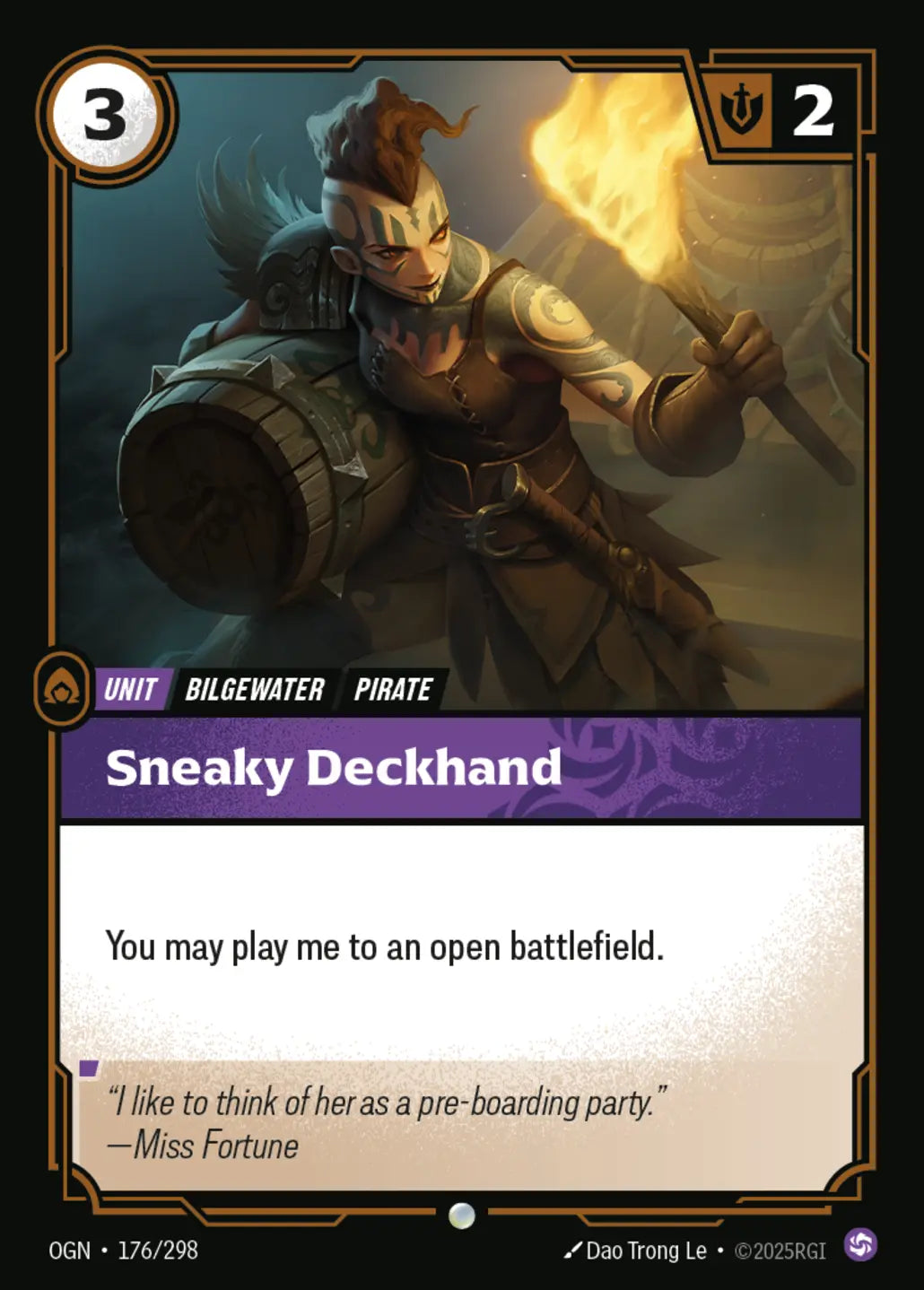 (176/298) Riftbound TCG Origins Single: Sneaky Deckhand  Common