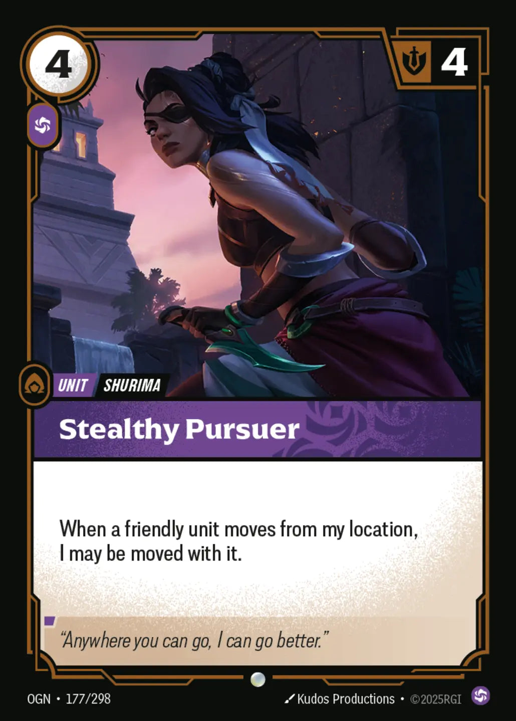 (177/298) Riftbound TCG Origins Single: Stealthy Pursuer Holo Common